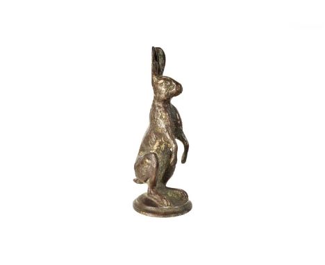An Alvis Hare Mascot by A E Lejeune, British, 1920-1932, bronze, marked AEL to the lower rim, 11.5cm H