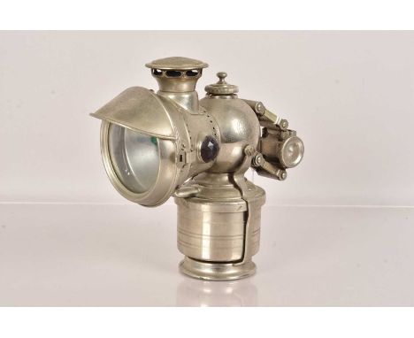 A Lucas Lt 'Acetyphote' No.317 Bicycle Lamp, having central mount to the reverse