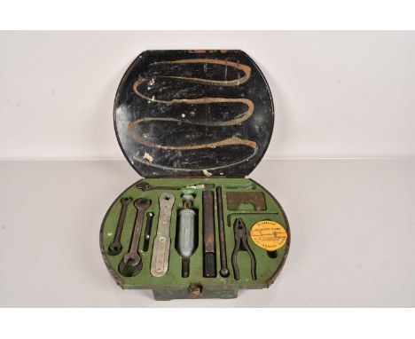 A vintage Jaguar Mk 2 Tool kit, by Garrington, missing tyre pressure gaugegenerally good condition, no obvious signs of signf