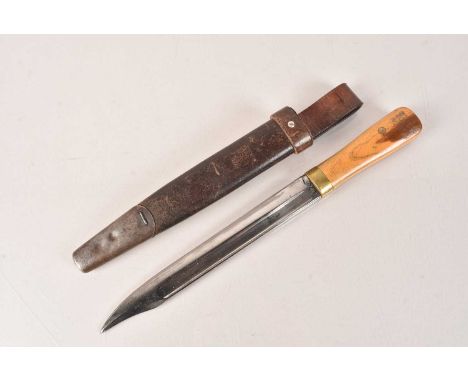 A converted No.5 MkI Jungle Carbine, marked to the blade, complete with scabbard and frog, no postage for this lot, we can su