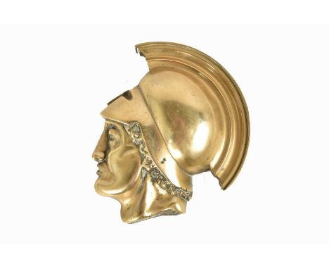 A Heavy Bronze Ship's Plaque/badge, in the form of a Greek Warrior, similar to HMS Ajax, 17cm, 2.4kg