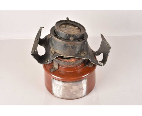 A Presentation Husun Compass, used by Francis Chichester Esq, used of various flights such as, second solo flight from Englan