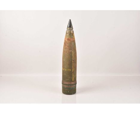 An Inert Drill Round, having stencilled lettering '4.5 (SL) N.3 RDX'TNT 3. MZ .3697 G.D 2.54 Dummy Representative, having fus