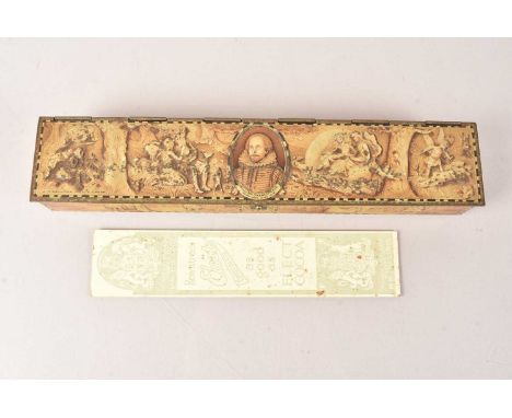 A vintage Rowntree & Co Ltd Chocolate tin, depicting William Shakespeare and 'A Midsummer Nights Dream' scenes, complete with