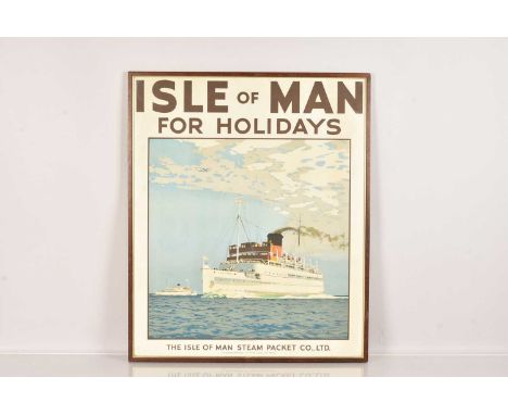 (ar) Norman Wilkinson R.A. (1878-1971), a 1930s Isle of Man Steam Packet Co Ltd, framed and glazed, 57.5cm x 69.5cm