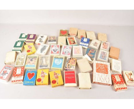 A collection of 40+ Glamour Playing Card sets, to include various ages, to include various Pack Numbers of The Stag Series, F