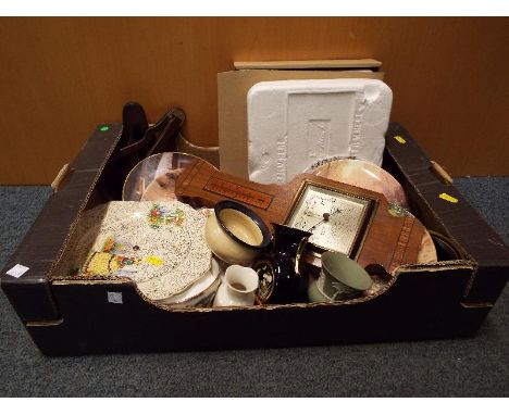 A mixed lot to include Wedgwood, Jasperware, a barometer and other