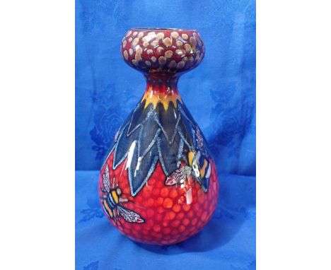 N. MASSAERLLA FOR POOLE POTTERY, A VASE with bee decoration, 25cm high 
