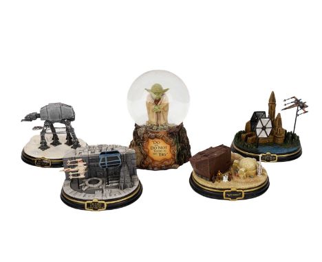 A collection of five boxed Bradford Exchange Star Wars dioramas, including: ‘Go For the Legs’; ‘Give It Everything You’ve Got