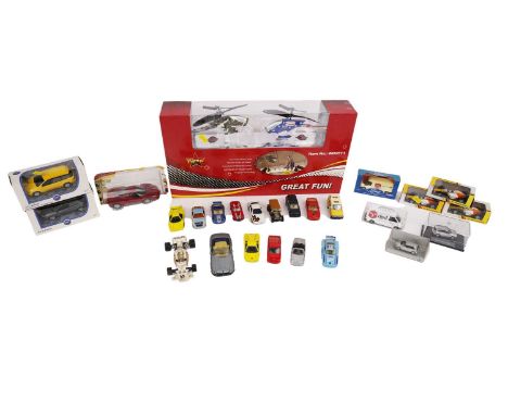 A collection of diecast and radio-controlled vehicles, to include: a boxed Corgi 04303 James Bond Aston Martin DB5; loose Mai