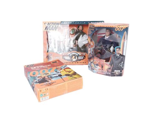 A Hasbro Action Man 'The Spy Who Loved Me' James Bond action figure, limited edition no.AI 718, in box; together with two oth