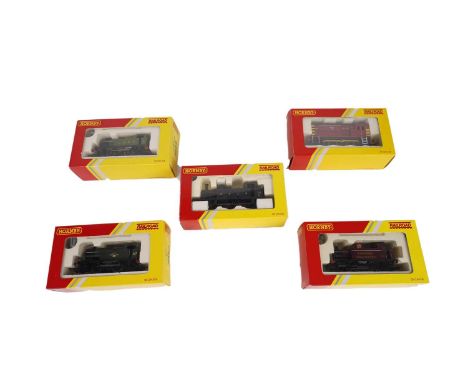 Hornby 00-gauge railroad tank locomotives, comprising: R2882, R2773, R2671, R2878, and R2774, all boxed. (5)