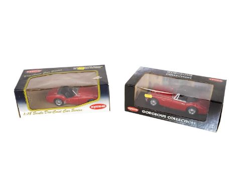 A Kyosho Gorgeous Collection Austin Healey 3000Mk-III diecast model, in box; together with a Kyosho Triumph TR3A diecast mode