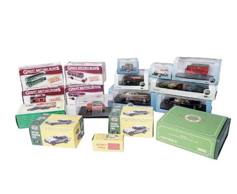 A collection of boxed diecast vehicles by Oxford, Corgi and Atlas Editions. (17)