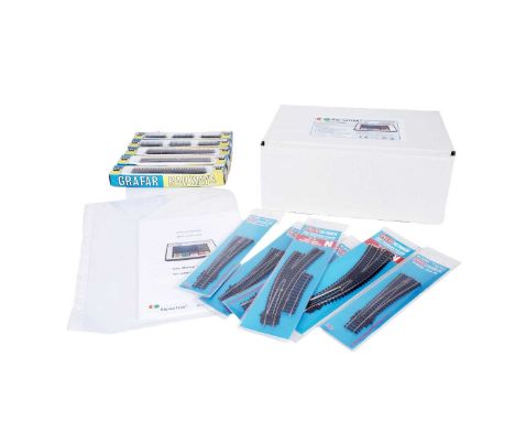An Ace (DCS2044)-2 Sig-naTrak DCC controller, with user manual; together with Grafar railway rolling stock; and Peco track.