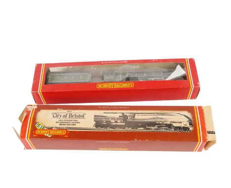 A Hornby Railways R.072 LMS 4-6-2 'City of Bristol' 00-gauge locomotive and tender, in box; together with a Hornby Railways R