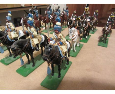 Mounted toy soldiers - Indian mounted regiments 6th Bombay Cavalry, Imperial Cadet Corps and 27th Light Cavalry Madras