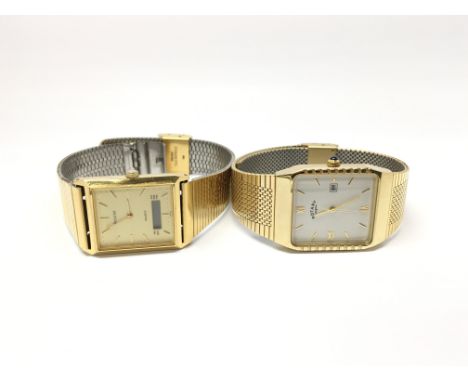 Two gents boxed wristwatches comprising an Accurist and Rotary with date aperture.