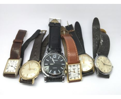 A collection of various watches to include Timex, Rotary and Mondane.