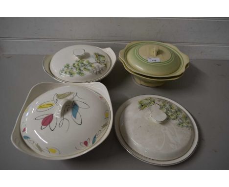 MIXED LOT OF VARIOUS MID-CENTURY COVERED TUREENS TO INCLUDE MIDWINTER PALLASEY ETC