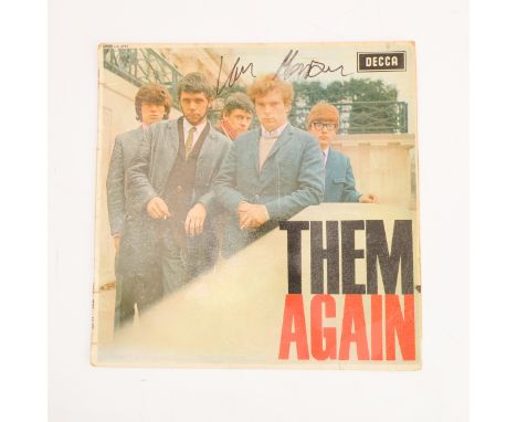 Them - Them Again.&nbsp; Original Uk 1966 1st pressing vinyl record, on the Unboxed Deep Groove Decca labels, Signed by Van M