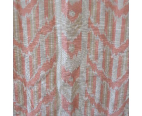 TO BE SOLD ON BEHALF OF THE UKRAINE HUMANITARIAN APPEALA pair of curtains in a heavy woven material with a soft sheen in a li