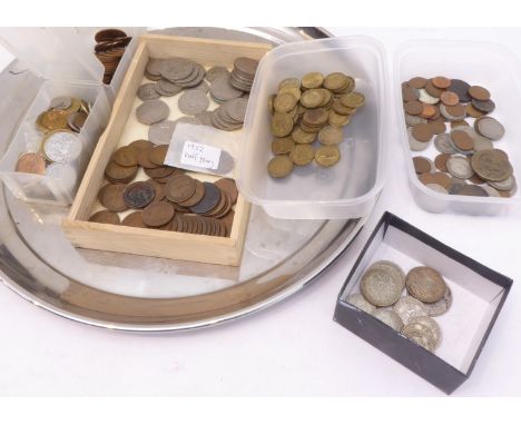 A mixed lot of mostly pre-decimal GB coins to include:a 1942 Australia florin and 1917 6d;four 'Britain's First Decimal Coins