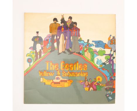 The Beatles - Yellow Submarine.&nbsp; Original UK 1969 1st Pressing Vinyl record, dark apple labels, and red lines on back of