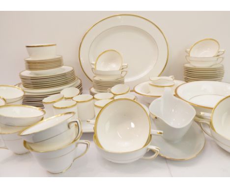 A Royal Worcester 'Viceroy' service comprising:8 x teacups, 8 x coffee cans and 8 x two-handled cups (11 cm);14 x 15.5 cm sau