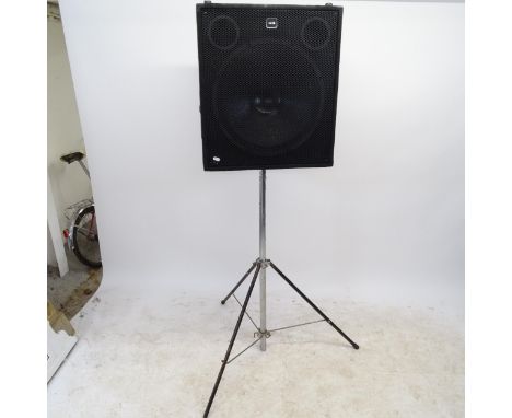 A QTX speaker on stand, item ref. 170.755UK, W56cm, H65cm, D44cm 