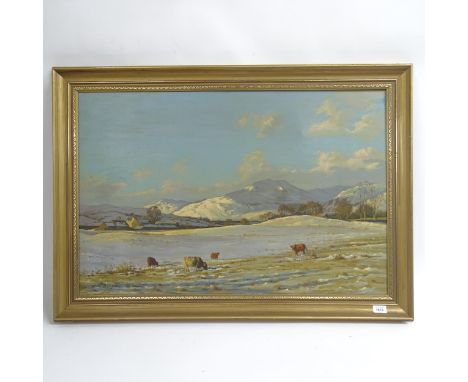 R Forsyth, oil on board, Ben Ledi near Callander, signed, 61cm x 91cm, framed 