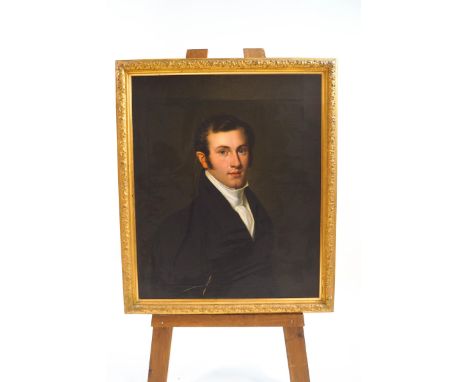 J Volpeliere (1790-1842), portrait of George Barkworth, oil on canvas, signed lower right, 74cm x 51cm  