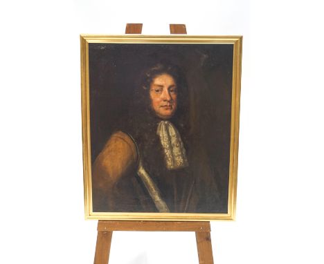 English School, 18th century Portrait of Gentleman in a wig, oil on canvas, 74cm x 60.5cm