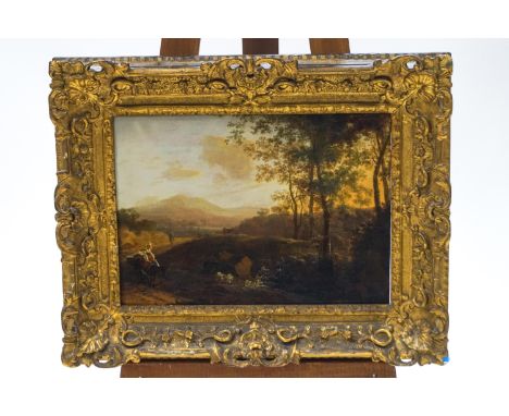 School of Jan Booth, figures in an extensive landscape, oil on panel