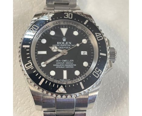 A Rolex 2008 Sea-Dweller DEEPSEA Oyster Perpetual Date Stainless Steel Gentleman's bracelet wristwatch. Model 11660. Serial n