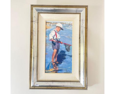 S.V.Daines (Sherree Valentine) 'Treasure Hunt'. Hand embellished gliclee print 195/432.&nbsp; Siler frame 49cm x 71cm