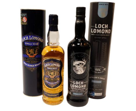 Loch Lomond Single Malt Scotch Whisky, 40% vol, 70cl, boxed, and Distiller's Choice Single Grain Scotch Whisky, 48.8% vol, 70