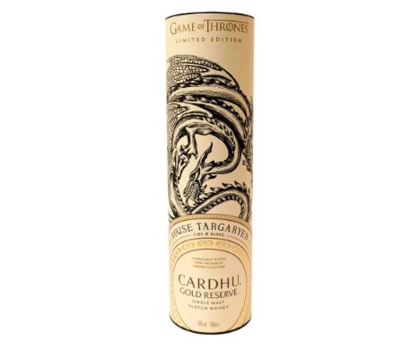 Game of Thrones Limited Edition Single Malt Scotch Whisky, Cardhu Gold Reserve, 40% vol, 700ml, boxed.