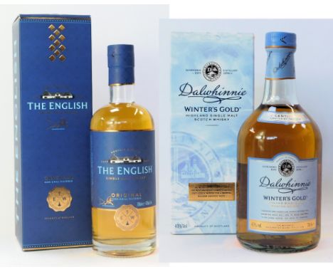 The English Single Malt Whisky, 43% vol, 70cl, and Dalwhinnie Winter's Gold Highland Single Malt Scotch Whisky, 43% vol, 70cl