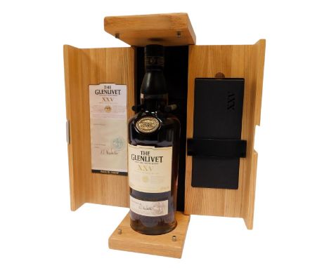 The Glenlivet Single Malt Scotch Whisky XXV, aged twenty-five years, batch number 0220F, 43% vol, 70cl, boxed.