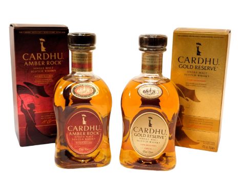 Cardhu Single Malt Scotch Whisky, comprising Amber Rock Double Matured, 40% vol, 70cl, and Gold Reserve Cask Selection, 40% v