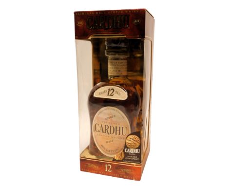 Cardhu Single Malt Scotch Whisky, aged twelve years, 40% vol, 75cl, boxed.