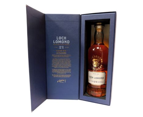 Loch Lomond Single Malt Scotch Whisky, aged twenty one years, 46% vol, 70cl, boxed.