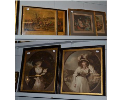 RG Reeve after H Alken, ''Drawing the Cover'' together with three further hunting prints from the series to include ''The Ful
