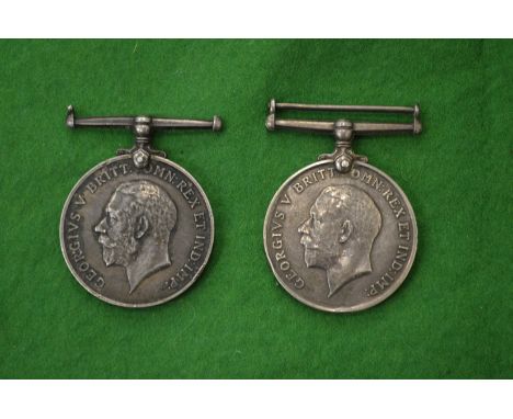 Two First World War medals presented to M2074664 Private T W Major, Army Service Corp and Private J Smith, Highland Light Inf
