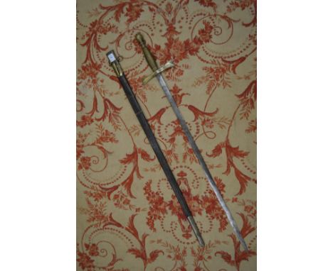 An early 19th century sword and scabbard, possibly made for theatrical use.