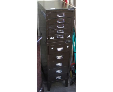 Two sets of Bisley steel workshop drawers, containing a good assortment of screwdrivers of all sizes, pliers of all sizes, va