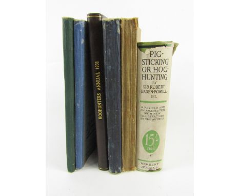Baden-Powell (Robert, Sir). Pigsticking or Hoghunting, A Complete Account for Sportsmen... plates, original pictorial cloth, 