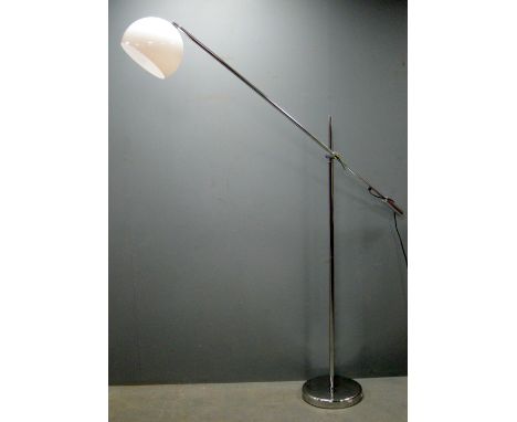 Chrome adjustable swing arm lamp retailed by kare Germany 162cm high     Overall condition good no damage found