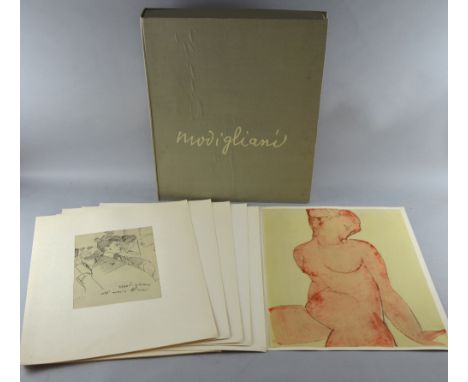 Quarantacinque Disegni di Modigliani'. Portfolio of 45 prints of drawings by Amedeo Modigliani. Vitali, Lamberto; Einaudi, 19